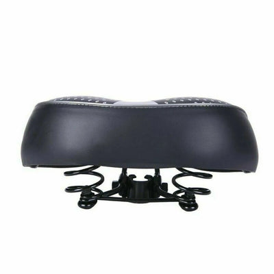 Extra Wide Bicycle Bike Seat Saddles Cushion Shock Absorbing Road Soft Cycling Cushion Pad PU Leather Road Bike Painless Seat