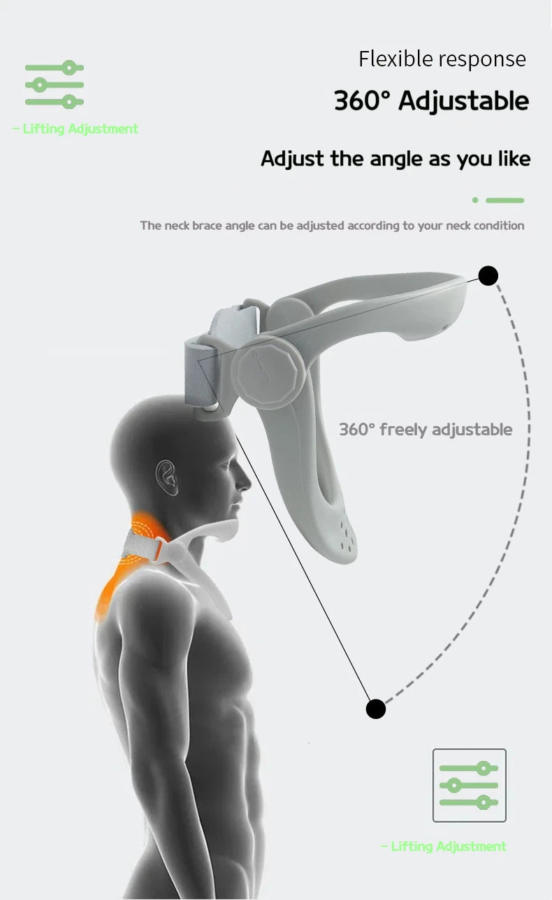 Neck brace, adjustable neck brace, neck traction device, anti sagging home correction fixing strap