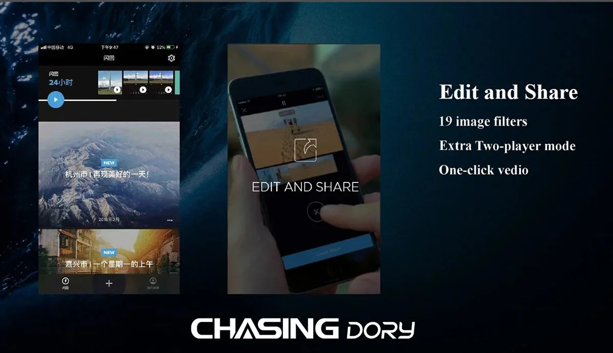 Mini Underwater Drone CHASING DORY Diving Drone with 1080P Camera 15M Depth APP control