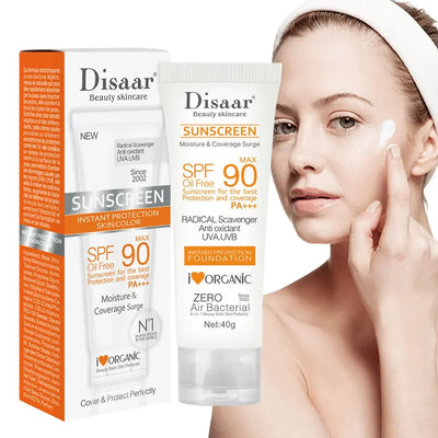Facial Sunscreen Cream SPF 90 Body Protective Cream Anti-Aging Oil-control Moisturizing 40g Original Facial Body UV Sun Sunblock