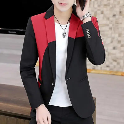 Thin Male Blazer Coat Short Cropped Men's Suit Jackets Slim Fit Single Breasted Luxury Designer High Quality Summer Casual 2024