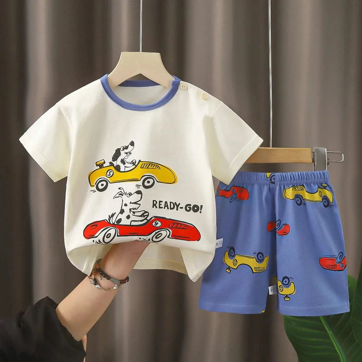 Summer Children Suits For Girls Short Sleeve Sets For Baby Girls Two Clothes T-shirt + Shorts Sets Toddler Clothing