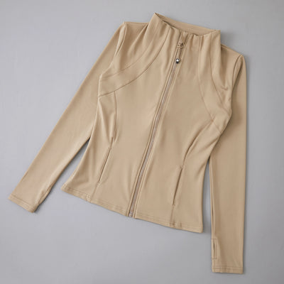 Running Wear Athletic Sports T-Shirts Tops Women Long Sleeve Shirt Sports Jacket Women Seamless Yoga Wear  Jacket
