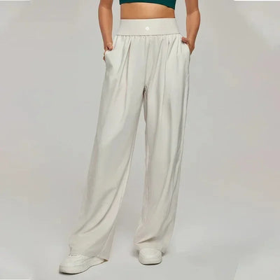 Women's High Waisted Hip Lifting Yoga Wide Leg Pants Athletic Casual Fitness Pants