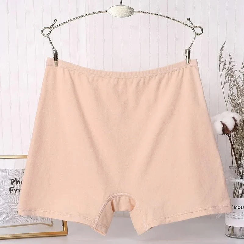 Ladies' Boxer Briefs Women's High Waist Large Size Quarter Underwear Female Cozy Cotton Antibacterial Legging Flat Legged Shorts