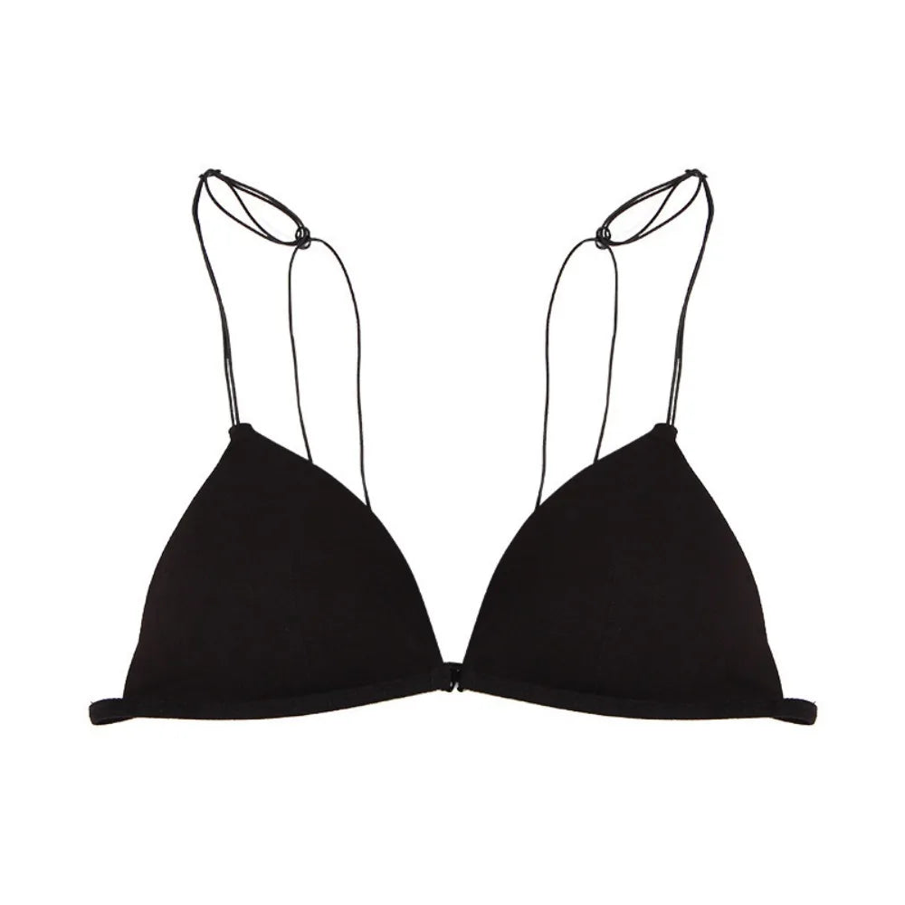 Breathable Triangle Bras for Women Beauty Back Push-up Wireless Bra Thin Strape Lingerie French Style Bra Girls