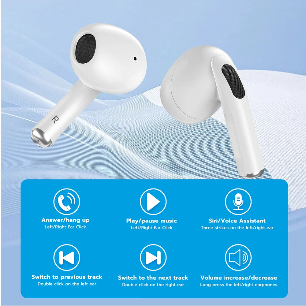 Wireless Earbud Bluetooth 5.3 Headphones Stereo Bass Ear Buds Earphones Bluetooth Earbud IPX5 Waterproof Sport for Android iOS