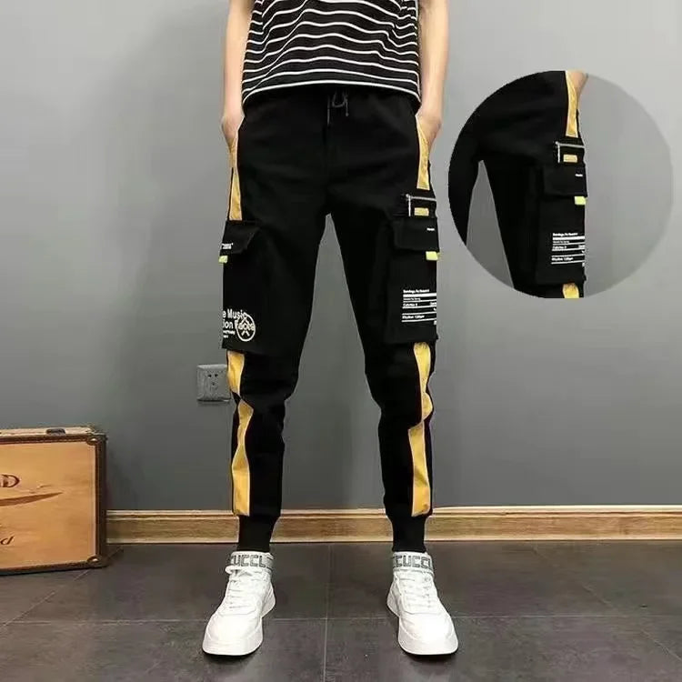 New Big Pockets Cargo Pants Women Ankle-length High Waist Drawstring Loose Streetwear Hip Hop Versatile Joggers Trousers Female