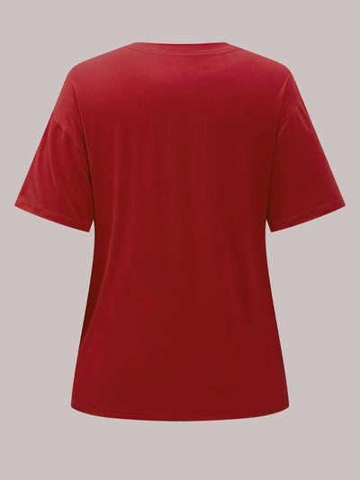 Solid Crew Neck T-shirt, Casual Short Sleeve Loose T-Shirt For Spring & Summer, Women's Clothing