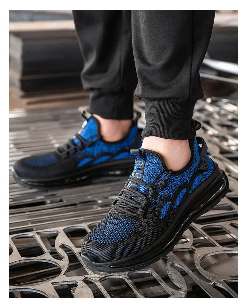 Non Slip Lightweight Breathable Sneakers for Women Steel Toe Indestructible Safety Shoes Anti-puncture Protection Safety Shoes