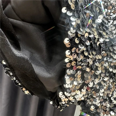 2025 New Summer Spring New Full Sequined Shiny Casual Shorts Heavy Zipper Nightclub Socialite Short Shorts Hot Pants for Women - Elanique