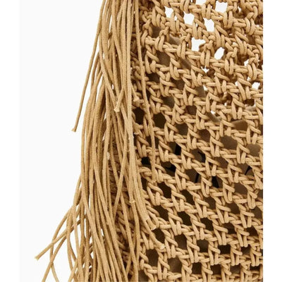 Designer Luxury Tote Bag Women 2025 New Large Capacity Bohemian Style Beach Bag Handmade Woven Hollow Out Tassel Shoulder Bag