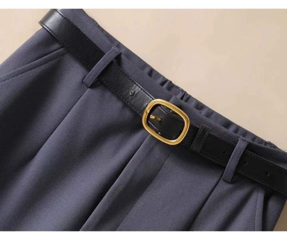 Suit Wide-Leg Pants for Women High Waist Temperament Drooping Wide-Leg Pants 2024 Spring New Loose Casual Trousers Ins