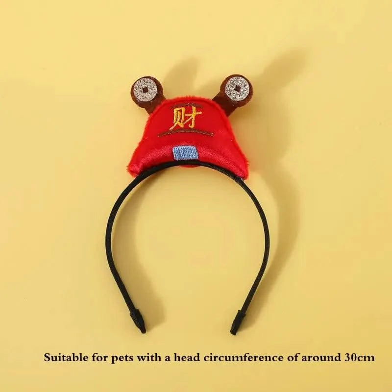 Cat Accessories Party Cat Headdress Wear Puppy Hairband Dog Dress Up Hat Pet Hair Accessories Bow Tie Dog Bowknot Pet Hair Hoop