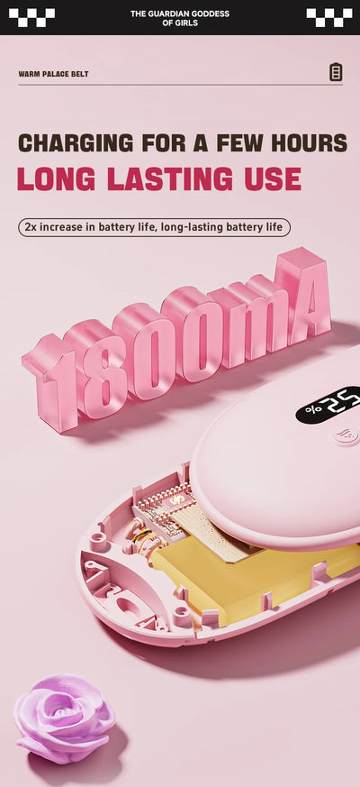 Women's uterus warming device+waist massager, warming the abdomen and relaxing the waist, understanding your gentle care