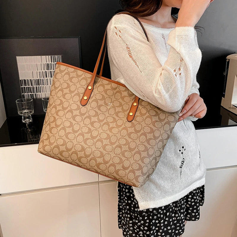 Elegant Ladies Leather Handbag Classics Women's Designer Luxury Zipper Shoulder Bag With Designer Letter Logo
