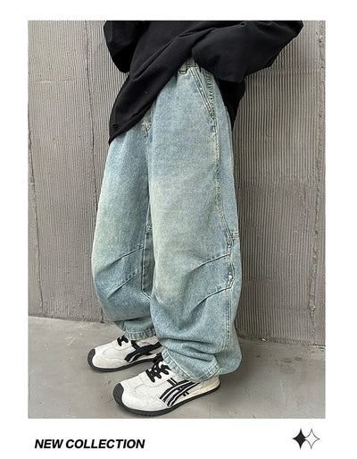 High Quality Luxury Kids Designer Jeans Pants for Children Boy Loose Straight Stylish Denim Trousers 4 5 6 7 8 9 10 11 12 13 14Y