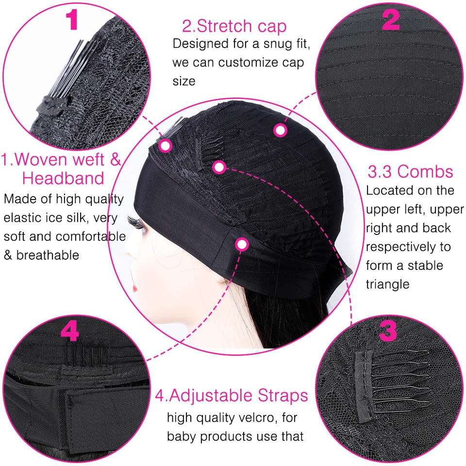 Short Curly Headband Wig Human Hair Wigs For Women Afro Kinky Curly Full Machine Made Brazilian Remy CheapTurban Wigs Wigs