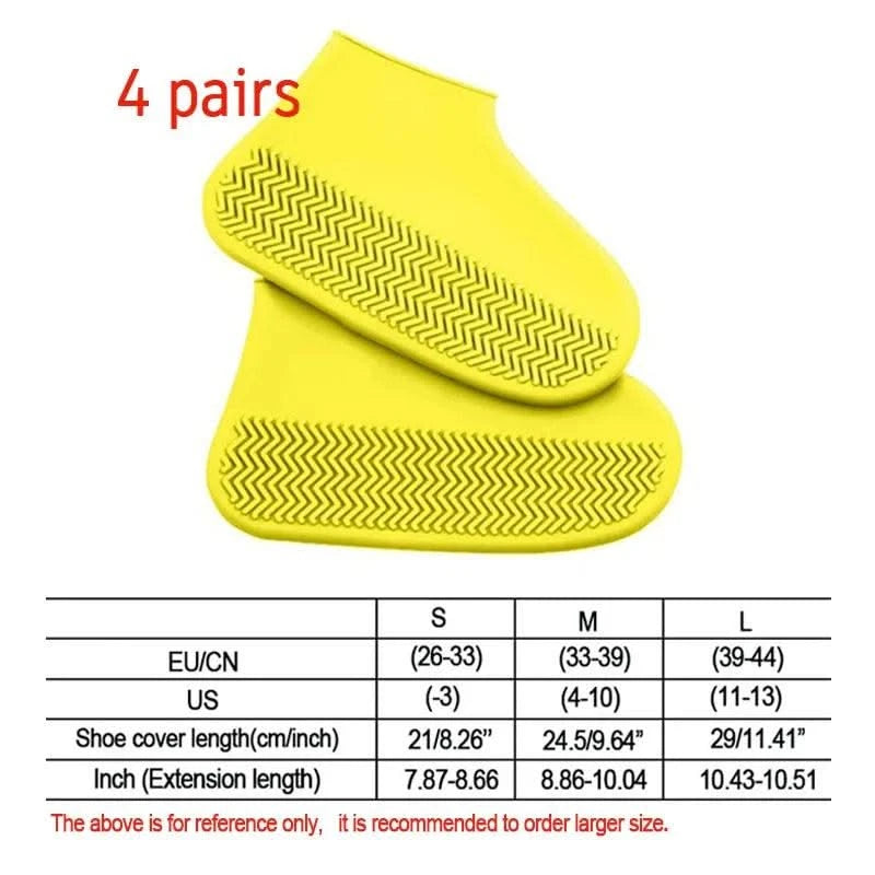 Waterproof Rain Shoes Covers Silicone Non-slip Wear-resistant Outdoor Adult Children Boots Portable Elastic Reusable