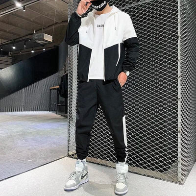 Men Casual Joggers Hooded Sportswear Jackets Pants 2 Piece Sets HipHop Running Sports Suit Tracksuit Sweatpants Hoodies Colombia