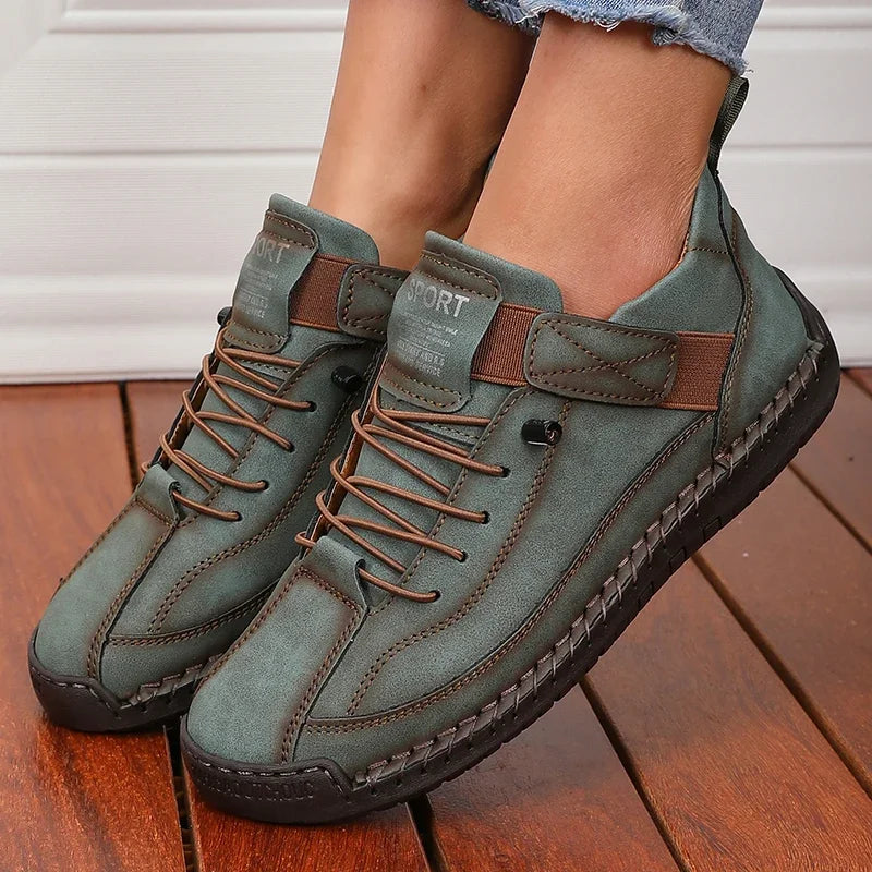 Women's Boots Mid Top for Summer British Style Retro Anti Slip Workwear Shoes Fashionable Luxurious Design Couple's Loafers