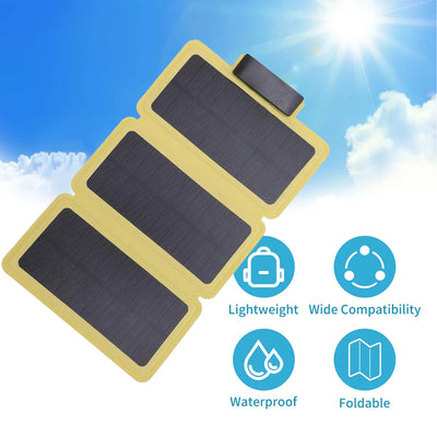 Outdoor Foldable Solar Panel Lightweight Portable Solar Power Bank USB Solar Charging Panel for Camping Hiking Picnic Climbing