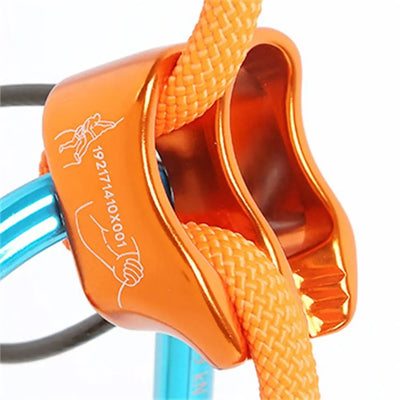 Downhill Be-lay Rappel Device Safety Ring Double Slot Rock Climbing Rappel Professional ATC Climbing Descender Mountaineering