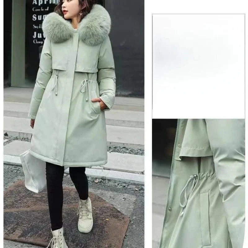 Women's Winter Hodded Fleece Padded Jacket Windbreaker Office Lady In Coats & Jackets Outerwear