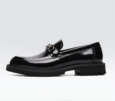 Men's Dress Leather Shoes Horse Street Buckle High Quality Men's Oxford Shoes Wedding Party Office Formal Shoe Large Size 38-48