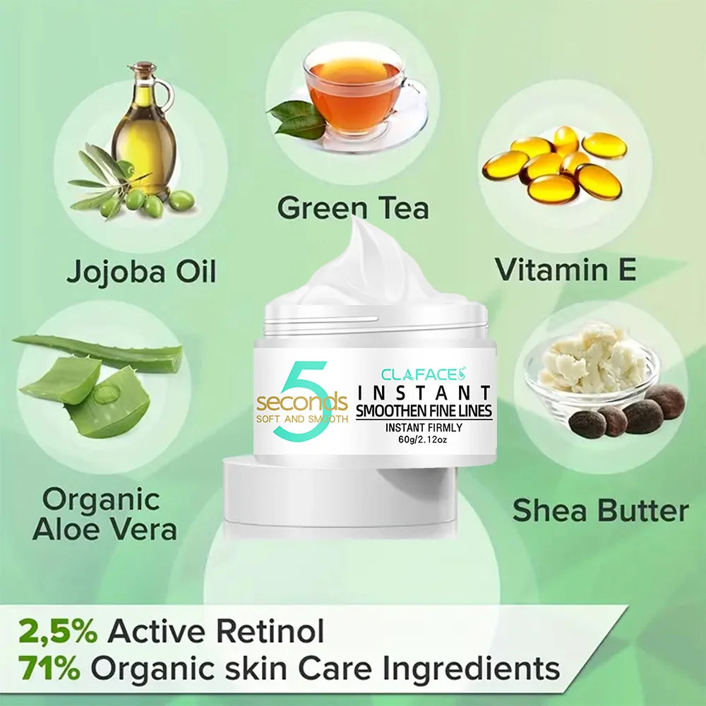 5 Seconds Remove Wrinkles Face Cream Smoothes Wrinkles Face Firming Anti Aging Lifting Moisturizing Remove Fineline Skin Care