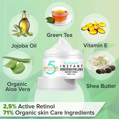 5 Seconds Remove Wrinkles Face Cream Smoothes Wrinkles Face Firming Anti Aging Lifting Moisturizing Remove Fineline Skin Care