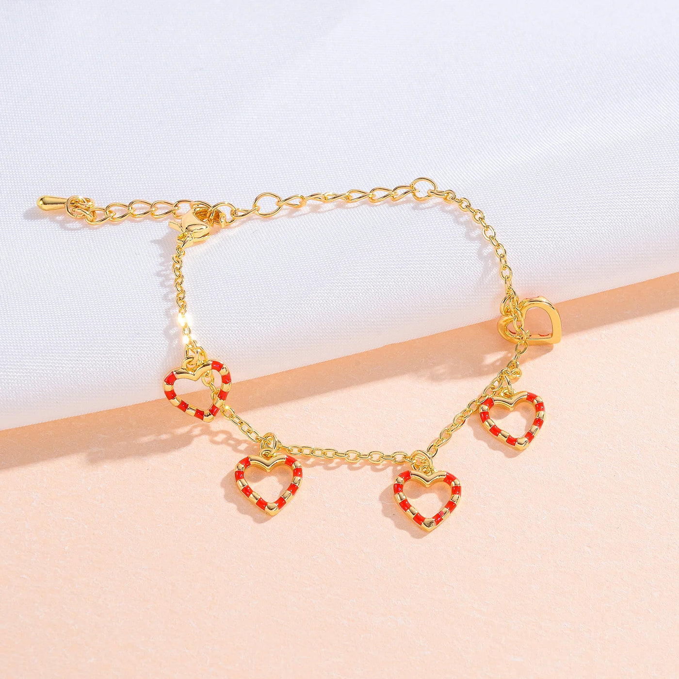 Heart Charms Bracelet for Kids Girls Baby Toddler Small Child Chic Sweetness Lovely Gift