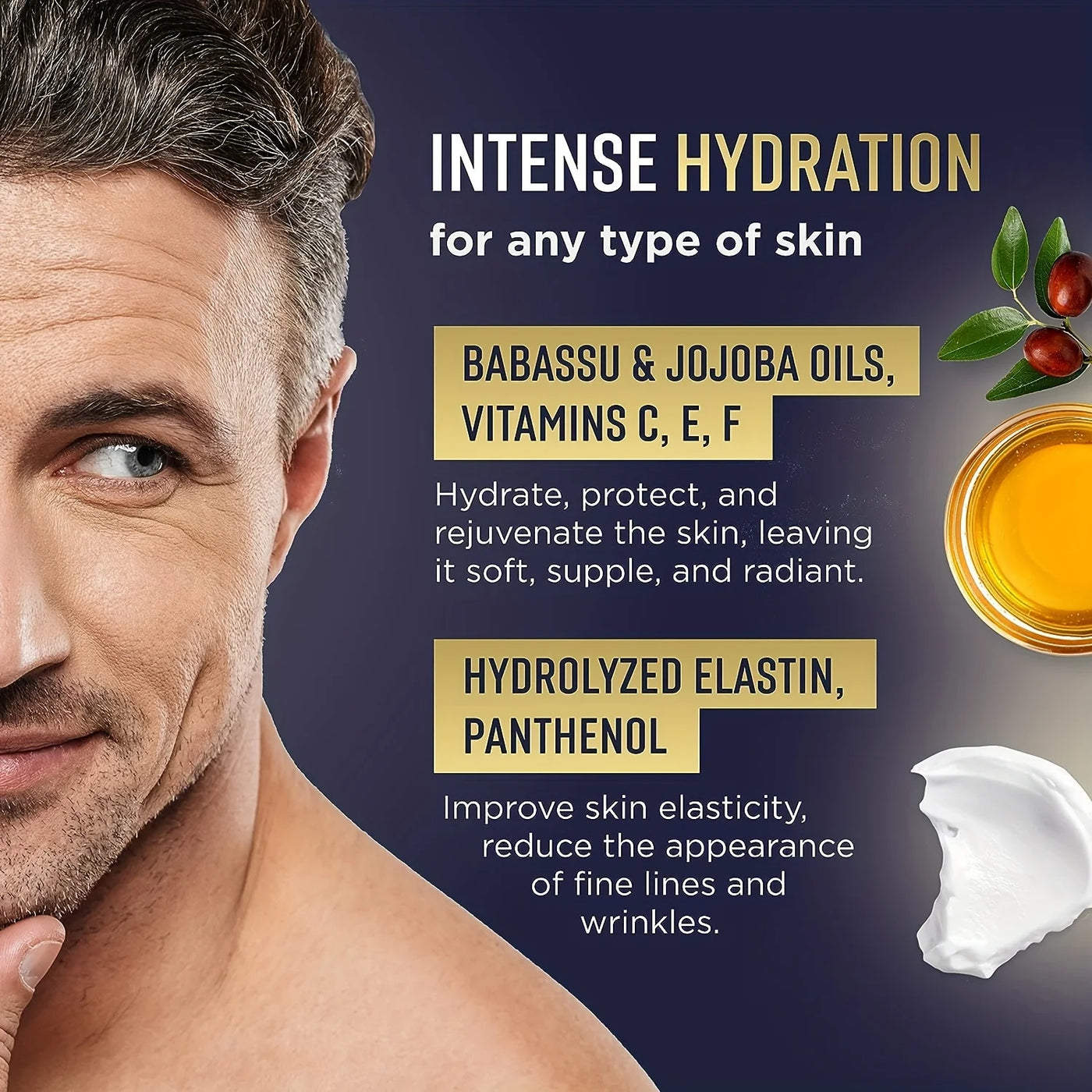 Mens Face Moisturizer Cream Anti-Aging Face & Neck Serum for Men Firming & Lifting