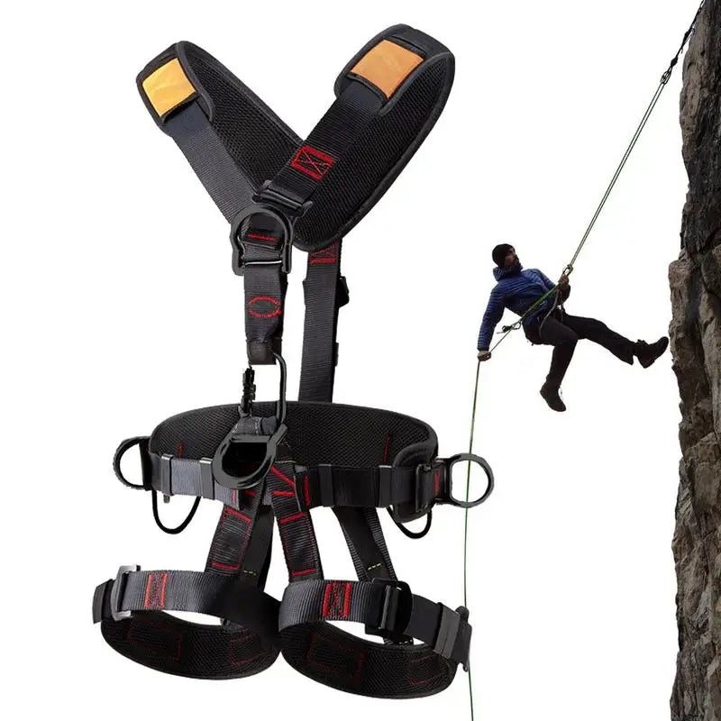 Climbing Harness Five-point Safety Belt With Adjustable Buckles Hunting Harness Fall Harness Detachable For Tree Climbing