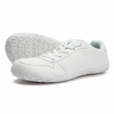 ZZFABER Leather Barefoot Shoes Soft Minimalist Sneakers for Women Men Casual Shoes Unisex Sneakers