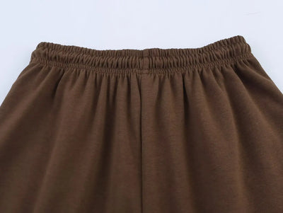 Women Summer Fashion 2 Pieces Short Sets Solid Loose T-Shirt and High Elastic Waist  Shorts Sportswear Female Chic Lady