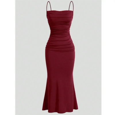 Women's Dress 2025 Spring Summer Elegant Party Fitting Slim Spaghetti Strap Mermaid Hem Maxi Fashion Lady Party Dresses Vestidos
