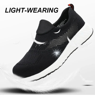 Steel Toe Anti-Puncture Men's Safety Shoes Summer Lightweight Breathable Work Safety Shoes Men Women Work Sneakers