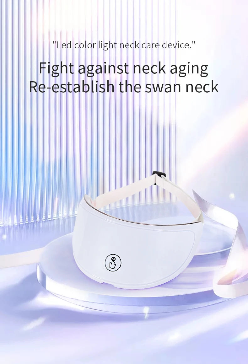 Neck LED Mask Photon Anti-Wrinkle Skin Tightening Neck Beauty Device Skin Care Brighten Rejuvenation Neck Wrinkle Remover