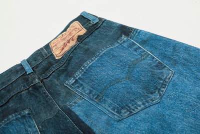 G6676# Blue Men Women Jeans Fashion Vintage Streetwear Y2K Wide Leg Jean Trouser Baggy Denim Pants