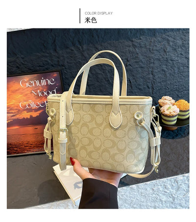 Famous Designer Inspired Women's Shoulder Bag Premium Leather Handbags Ladies Elegant Top Handle Purse Classic Tote