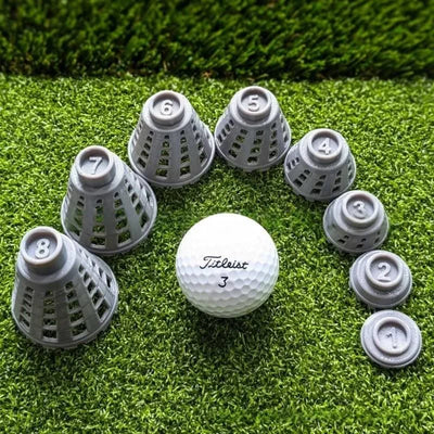 8PCS Stable Golf Simulator Tees Plastic Golf Tee Holders Adjustable Aiming Direction Golf Training Rack Professional Accessories