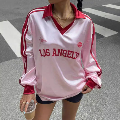 Sporty Activewear Number Printed T Shirt Casual Loose O-Neck Short Sleeve Tees Women 2025 Summer Fashion Streetwear Lady