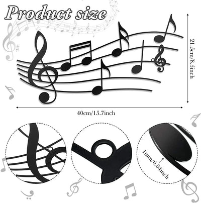 Music Note Wall Decor Metal Music Notes Wall Art Music Theme Note Decor