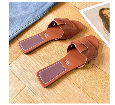 Designer Woman Flat Slippers 2025 Luxury Designer Sandals Casual Bottom Slippers Summer Women Sandals New Shoes for Women