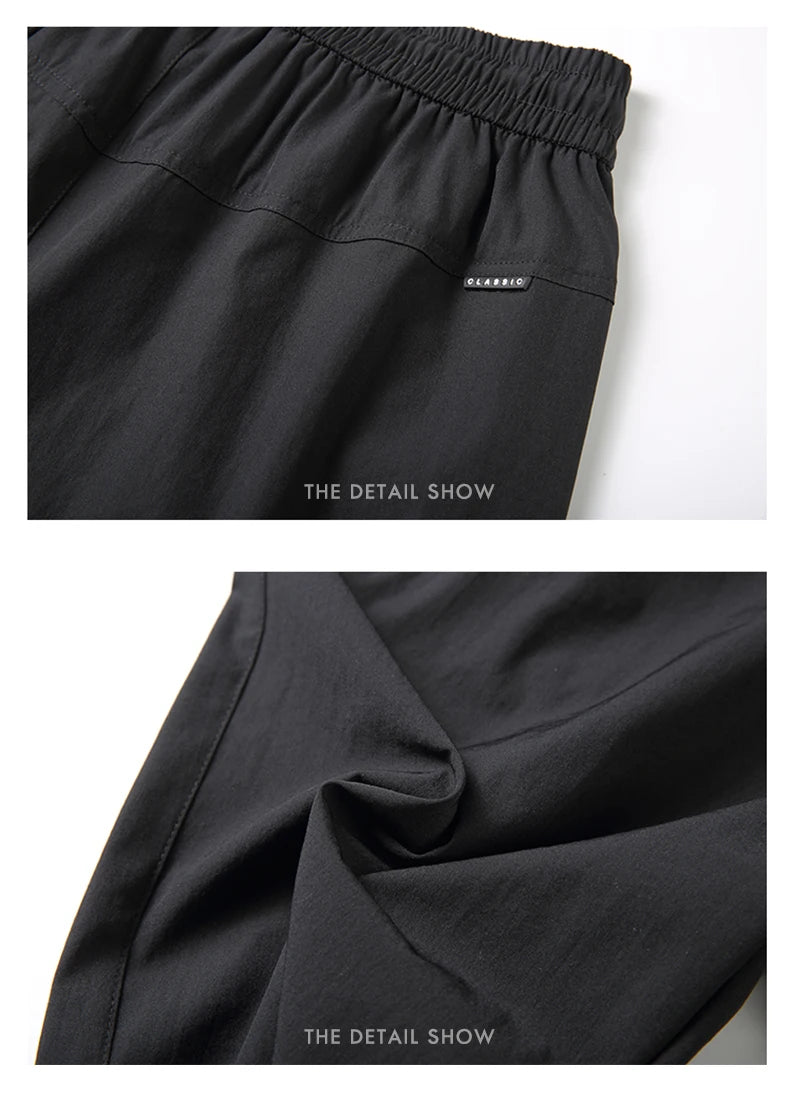 Summer Cropped Trousers for Men, Ice-Feel Breathable Stretch Trousers, Casual Versatile Shorts