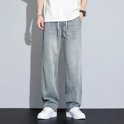 Men's Summer Pants Baggy Thin Model Jeans Pant Wide Legs Loose Casual Trousers Y2k Man Clothing Designer Clothes Man Jean Jorts