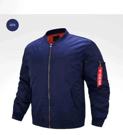 bomber jacket Bomber Jackets Men Casual Solid Zipper Pilot Jacket Green New Slim Fit Male Coats Mens Military New pilot Air men