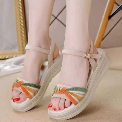Woman Shoes Open Toe Platform Sandals for Women 2025 Luxury Summer Offers Sandal Anti Slip Hot Comfort Low Price Footwear Sales