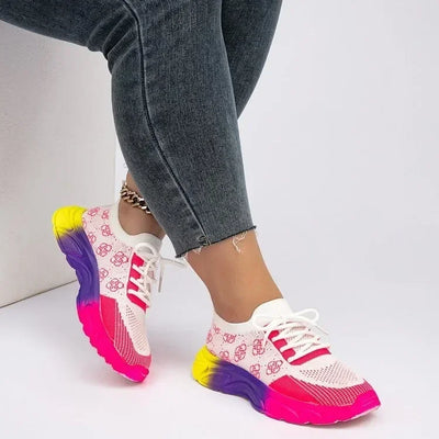 Women's Breathable Mesh Platform Shoes New Increase Height Chunky Sneakers for Women Tenis Outdoor Women's Casual Running Shoes